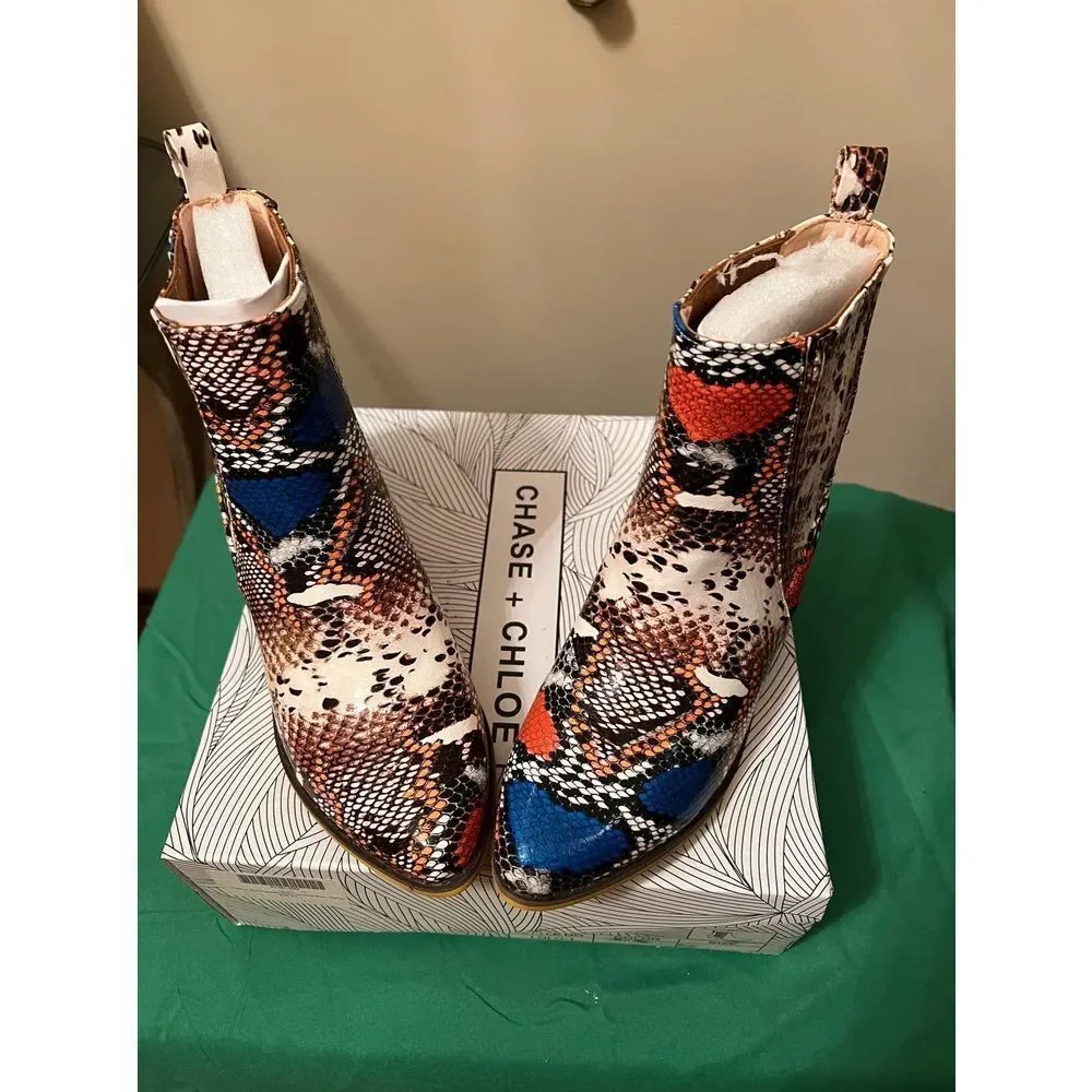 Chase + Chloe Lolo-1 Western ankle boots size 6.5